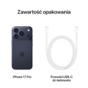 Smartfon Apple iPhone 17 Pro 256GB 6.3" 120Hz Głębinowy błękit