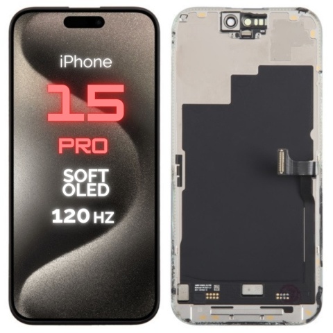Wyświetlacz Soft OLED 120 Hz Apple iPhone 15 Pro Gratis narzędzia wklejka LCD Ekran