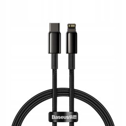 KABEL BASEUS PD20W TYPE-C TO LIGHTNING 1M BLACK