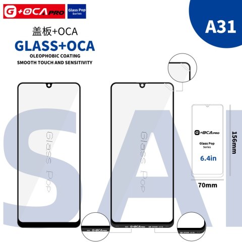 SZYBA OCA KLEJ SAMSUNG A31 A315 WARSTWA OLEOFOBOWA