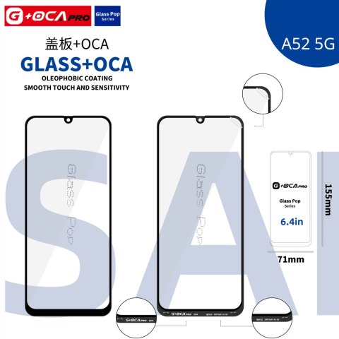 SZYBA OCA KLEJ SAMSUNG A52 5G WARSTWA OLEOFOBOWA