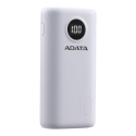 Powerbank ADATA P10000QCD 10000mAh biały z wyświetlaczem