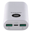 Powerbank ADATA P10000QCD 10000mAh biały z wyświetlaczem
