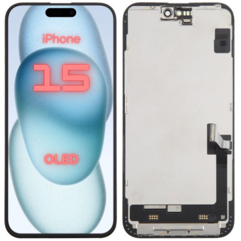 Wyświetlacz OLED Apple iPhone 15 Gratis narzędzia wklejka LCD Ekran Wyświetlacz OLED Apple iPhone 15 Gratis narzędzia wklejka LCD Ekran